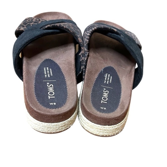 TOMS Paloma Sandals- Mixed Leather Woven Comfy Sandals- Size 8 - Picture 8 of 9